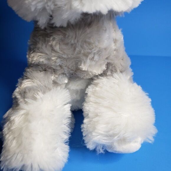 Adorable Gray Angora Bunny Plush Rabbit Stuffed Animal Toy Easter Plushie - Picture 5 of 10